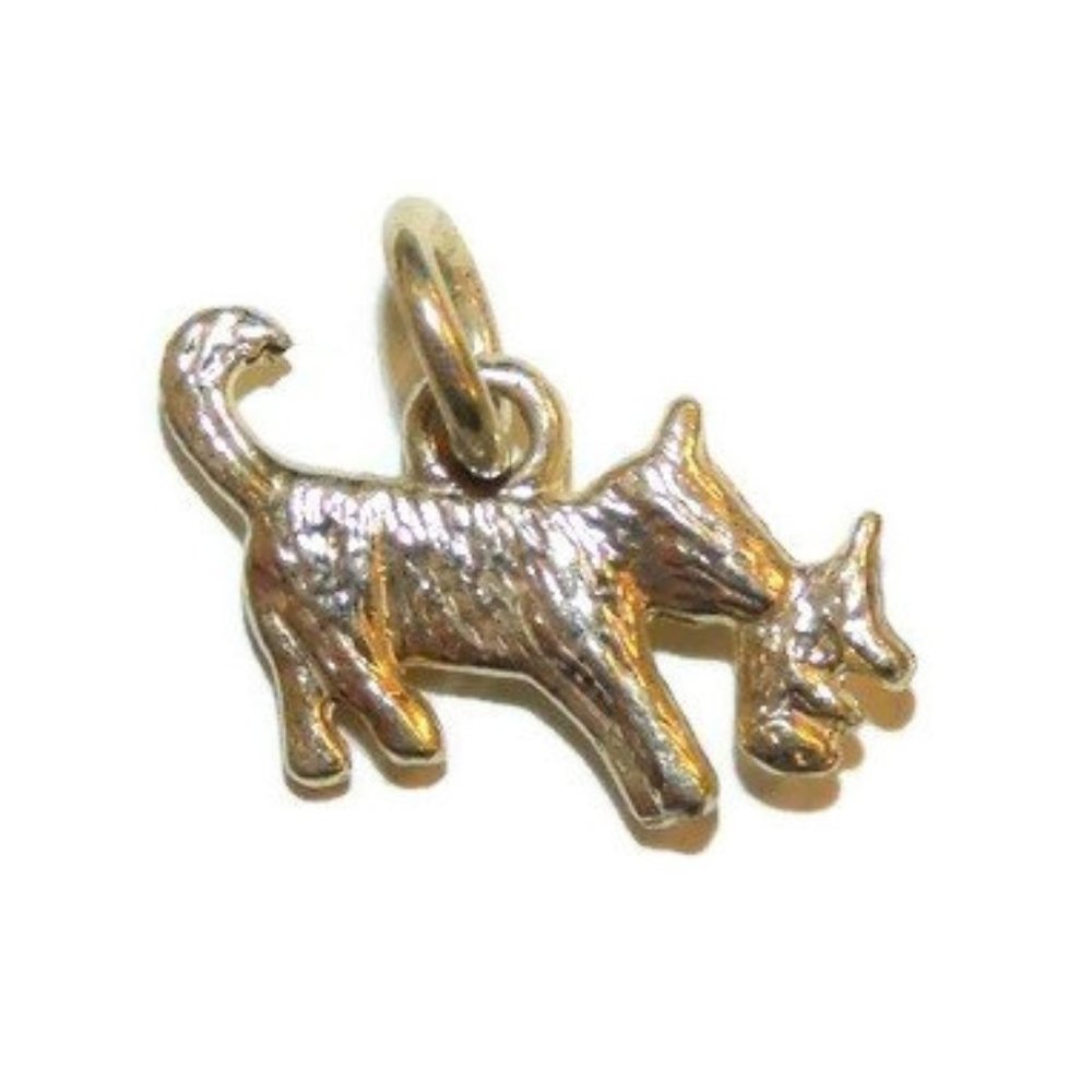 Mother and Kitten Charm Pendant 14k Yellow Gold - Picture 3 of 4